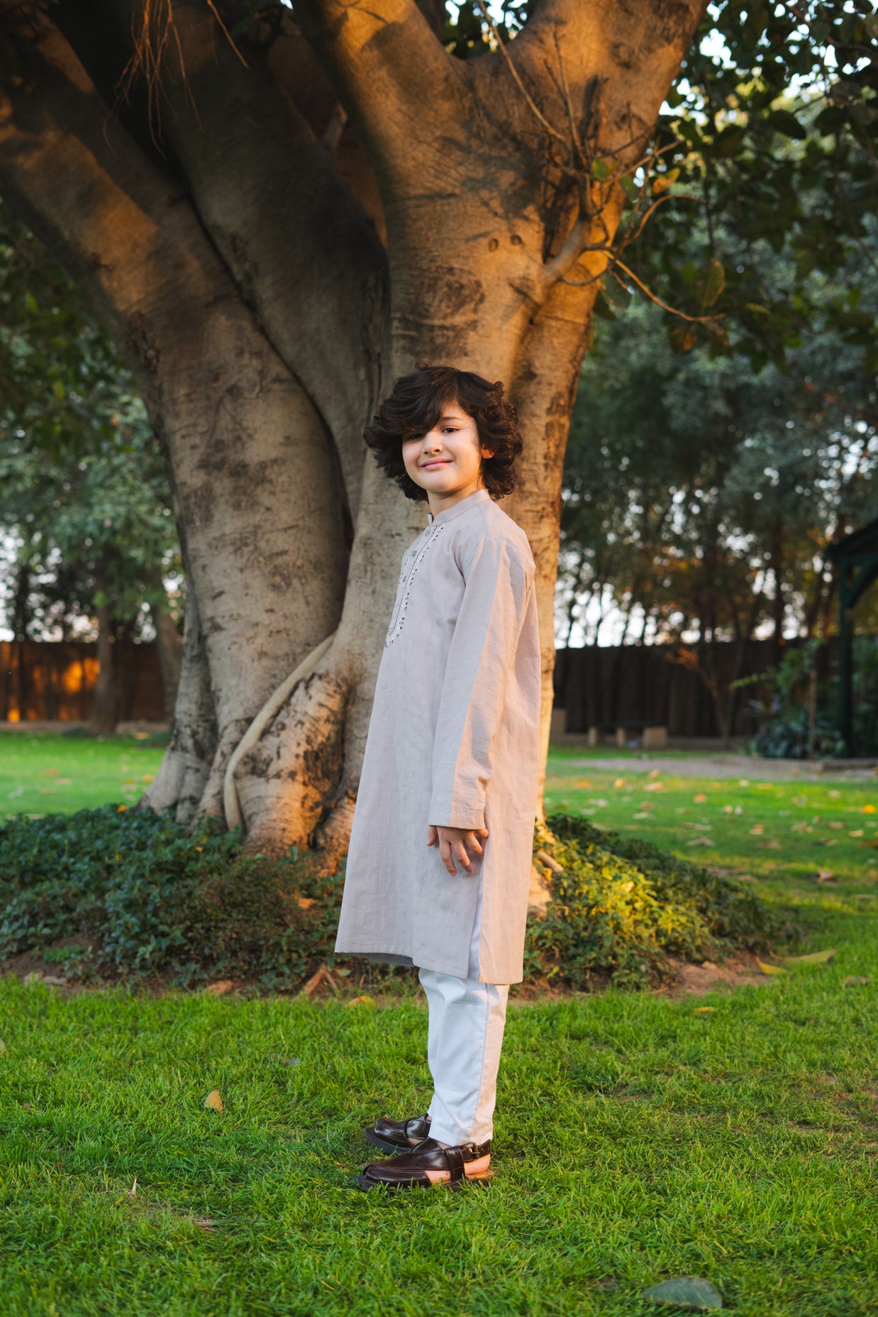 Embroidered Cotton Kurta