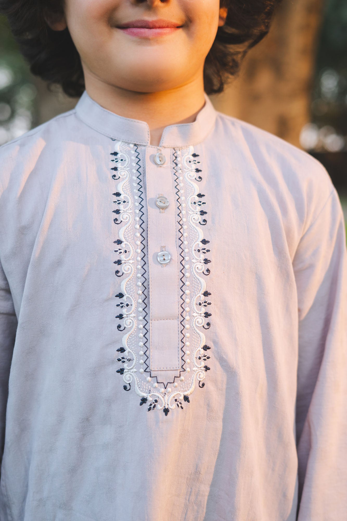 Embroidered Cotton Kurta