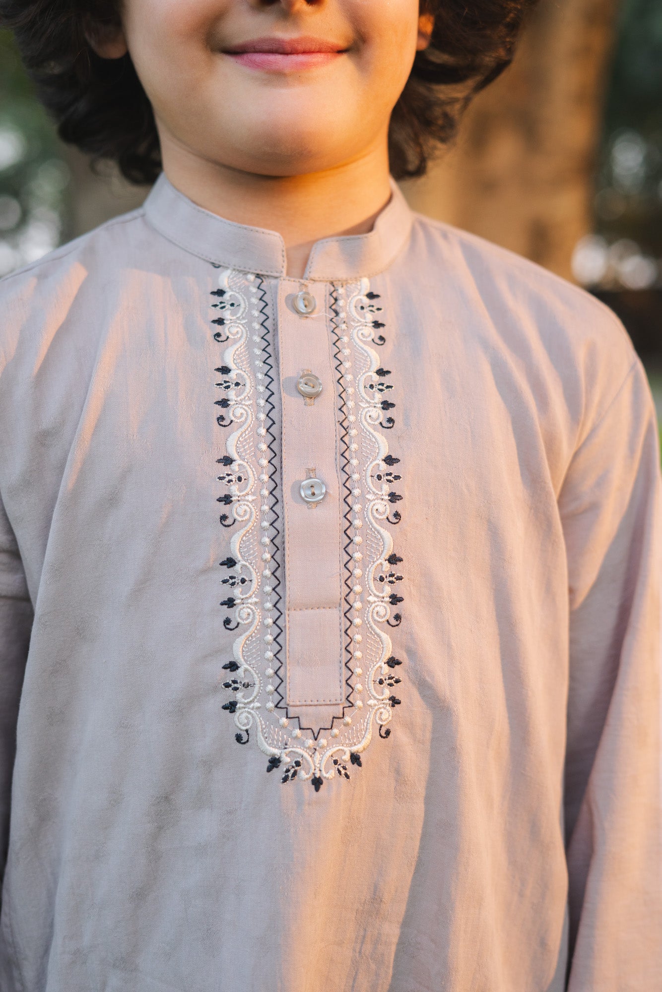 Embroidered Cotton Kurta