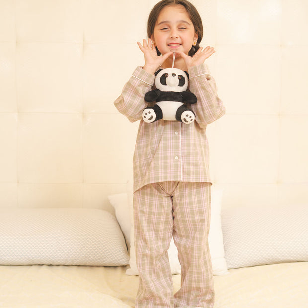 Plaid Cotton Night Suit