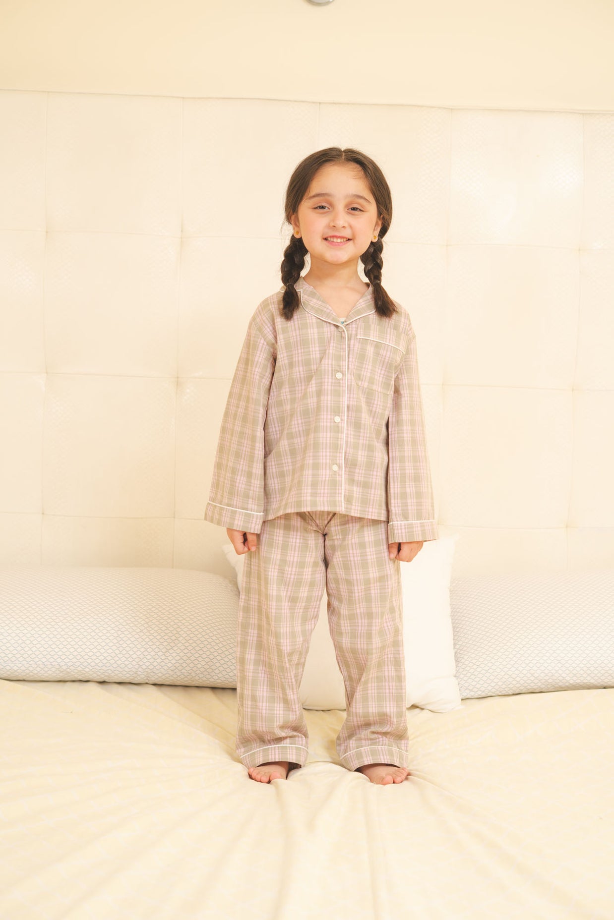 Plaid Cotton Night Suit