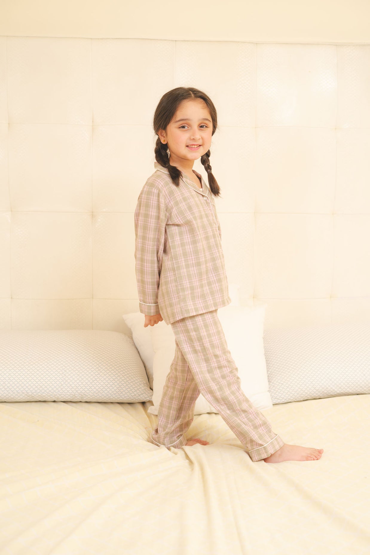Plaid Cotton Night Suit