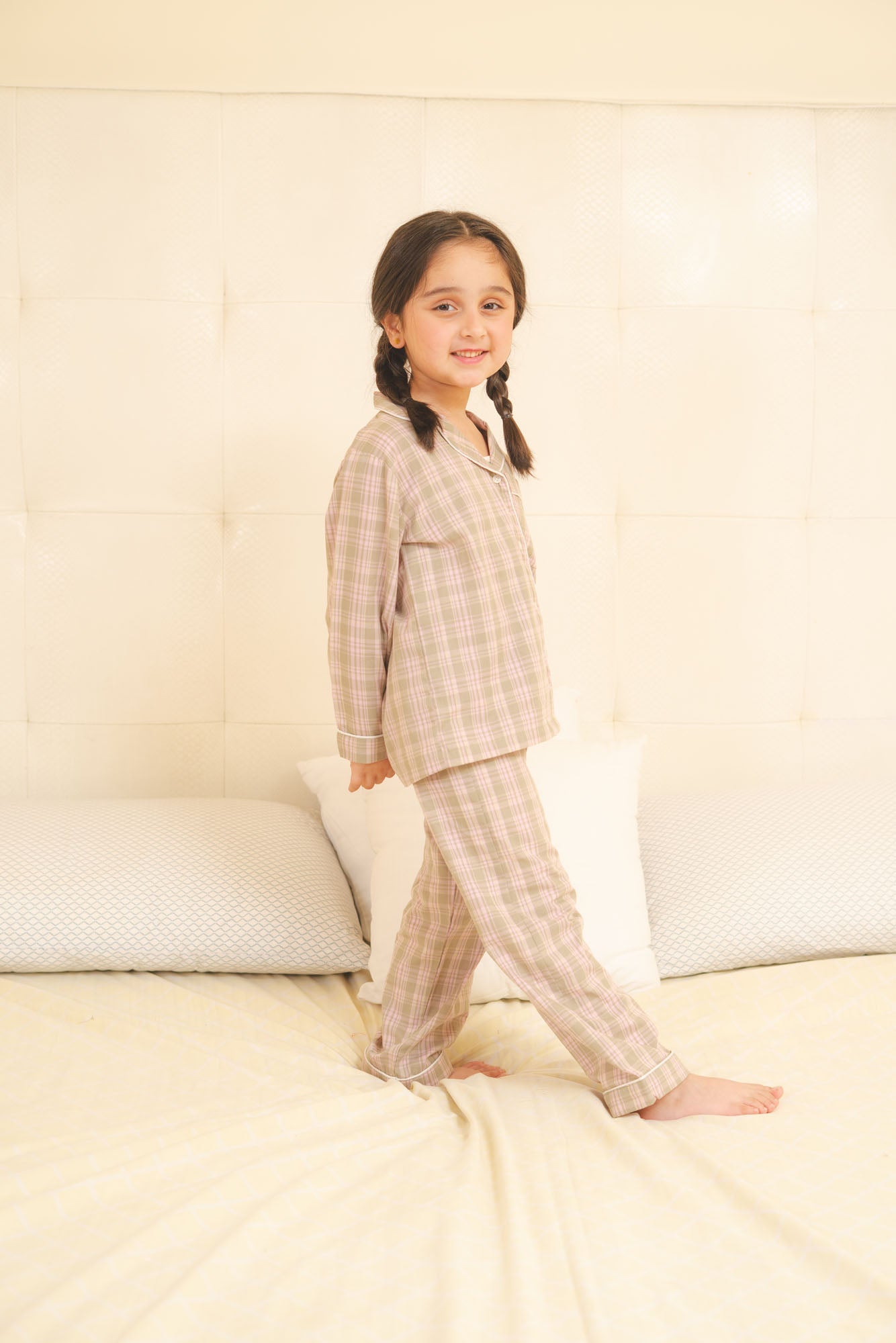 Plaid Cotton Night Suit