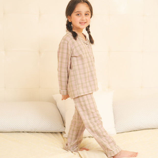 Plaid Cotton Night Suit