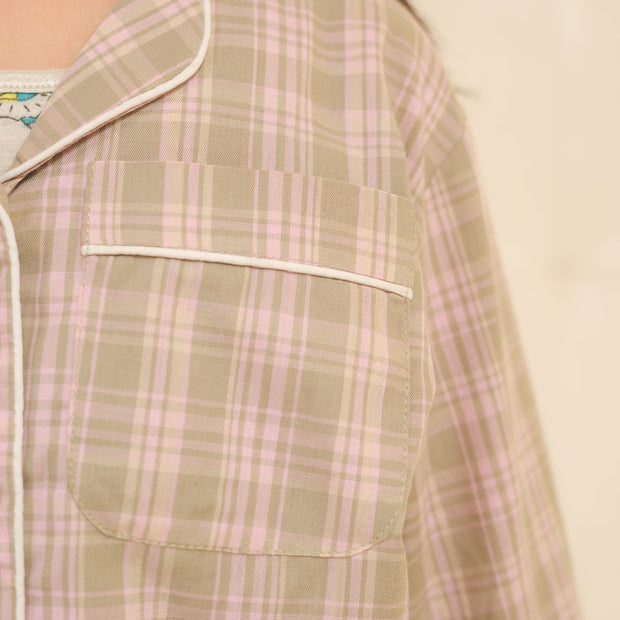 Plaid Cotton Night Suit