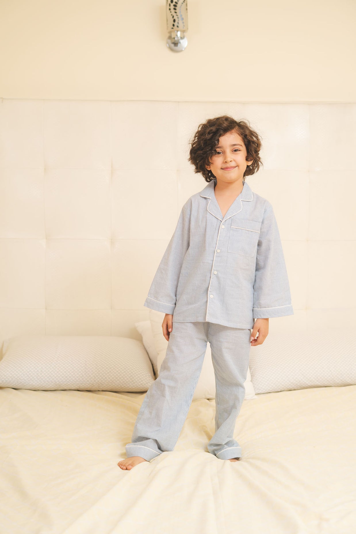 Striped Cotton Night Suit