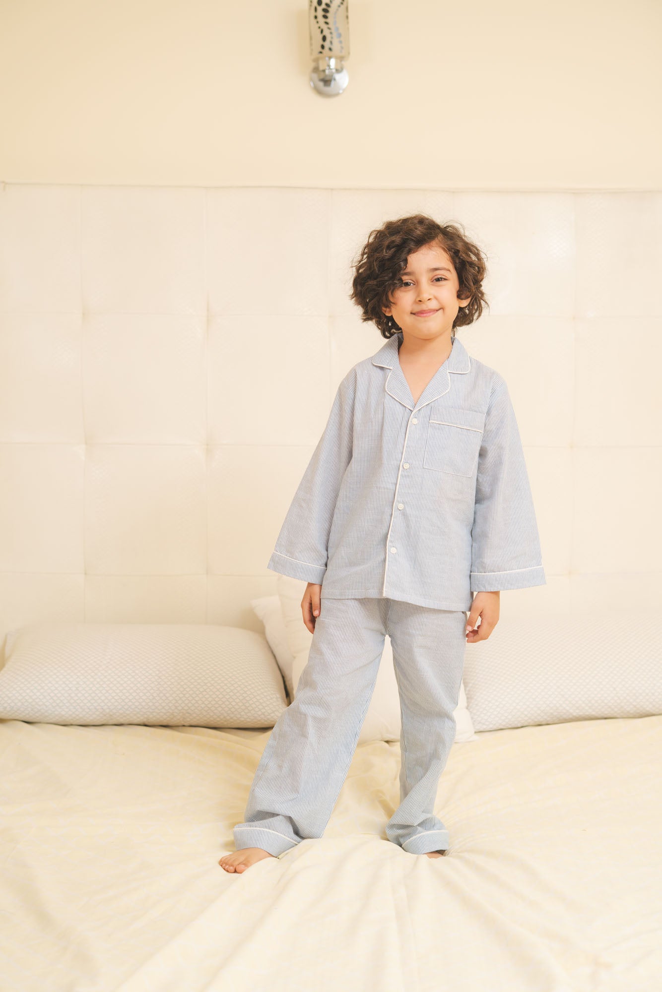 Striped Cotton Night Suit