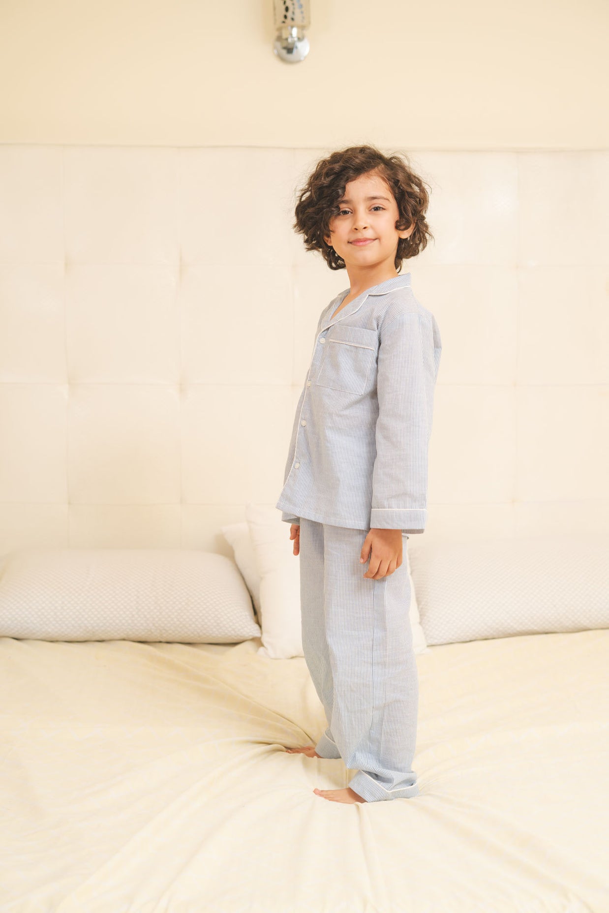 Striped Cotton Night Suit