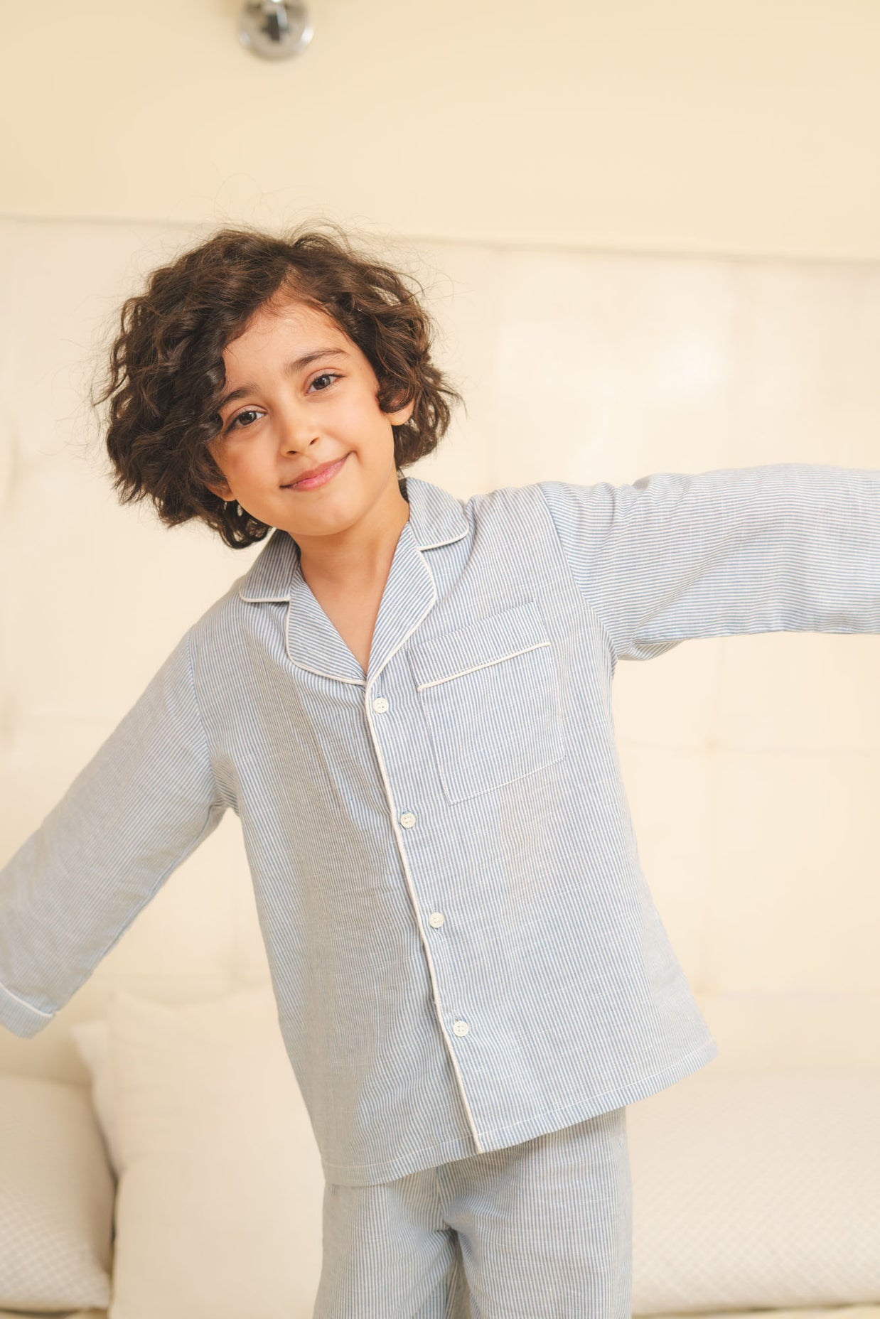 Striped Cotton Night Suit