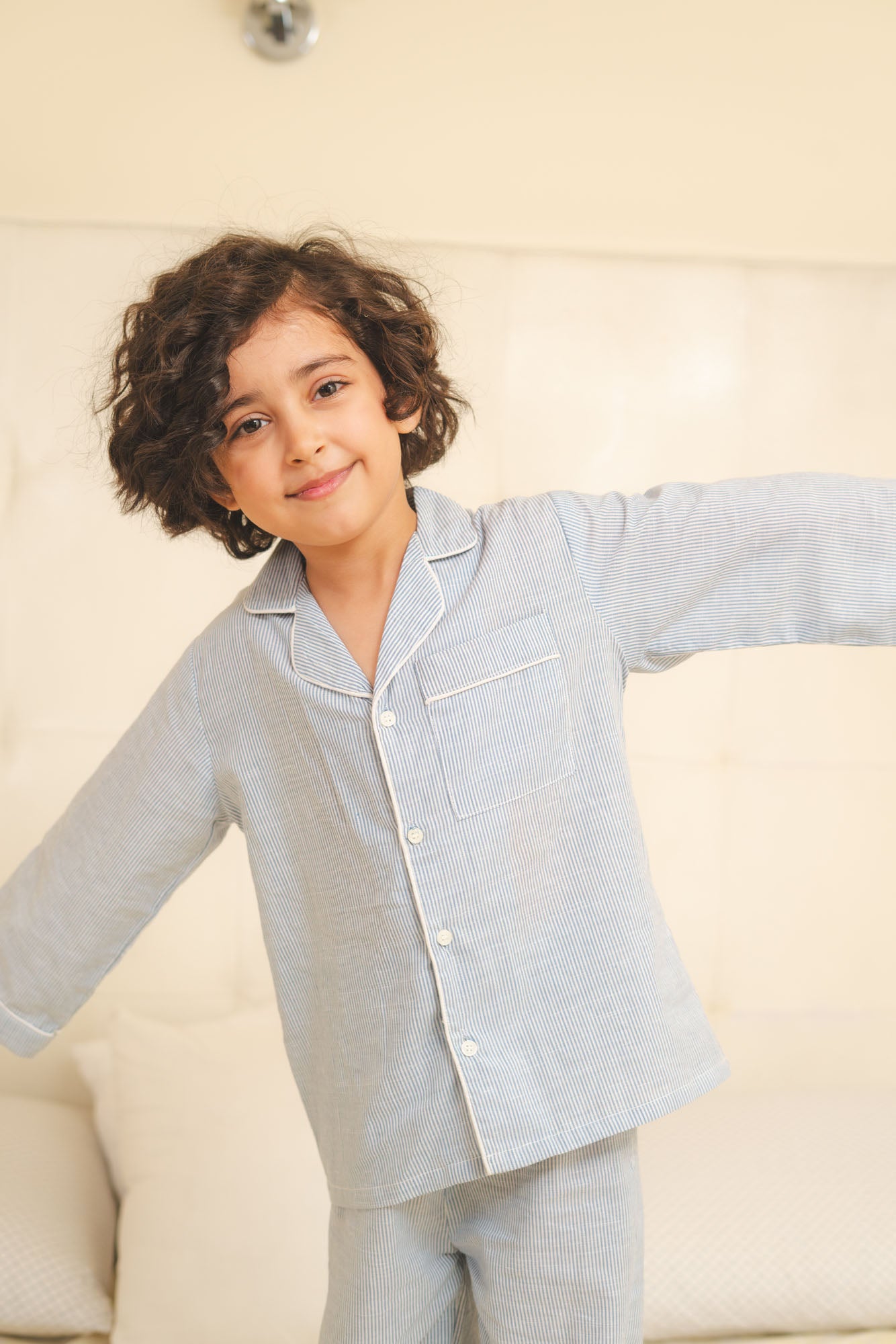 Striped Cotton Night Suit