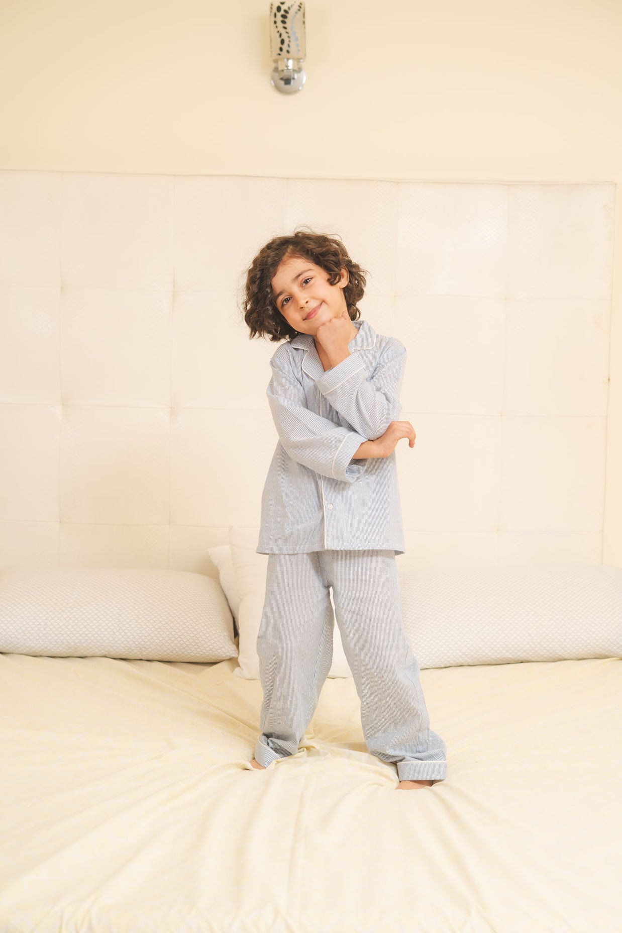 Striped Cotton Night Suit