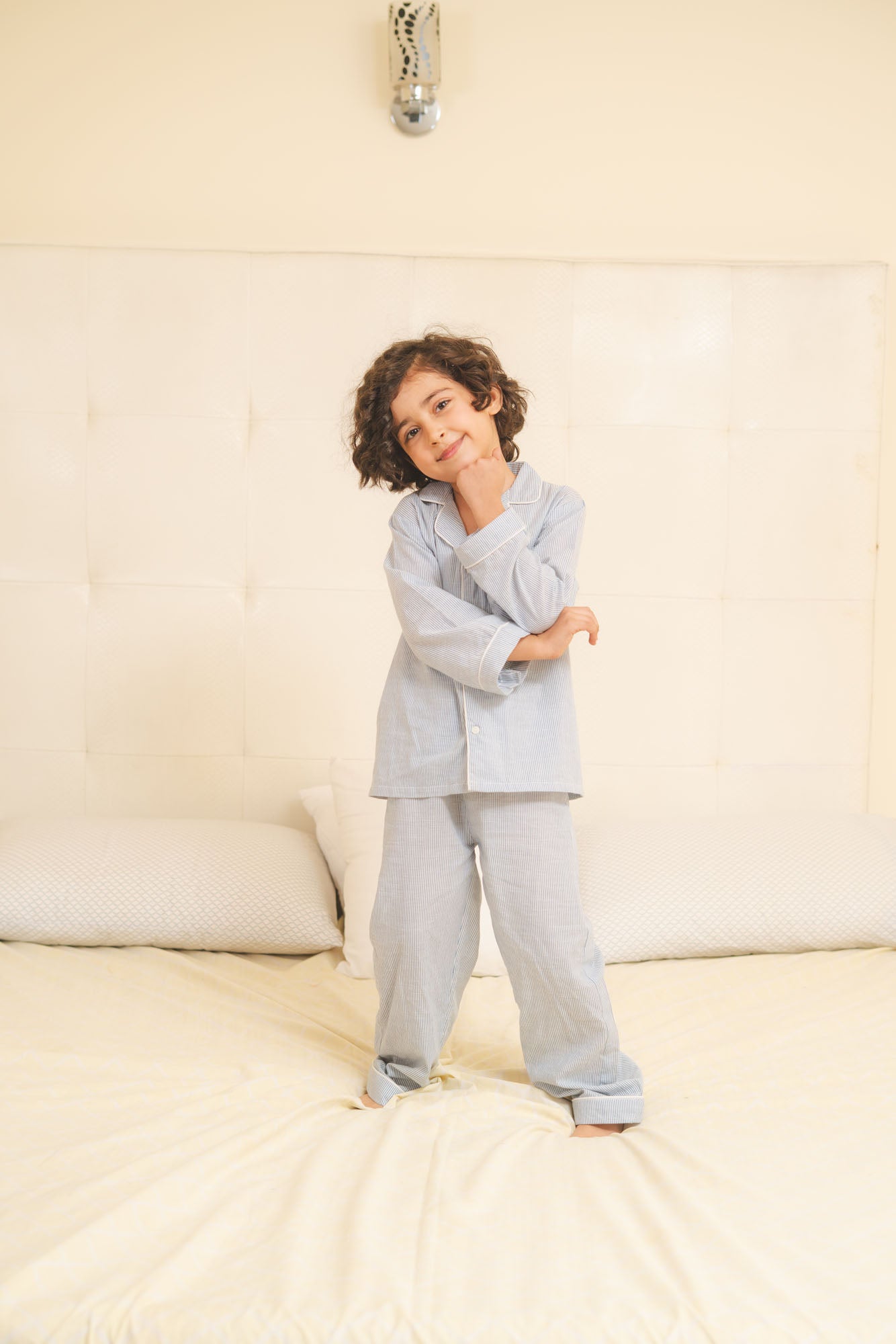 Striped Cotton Night Suit