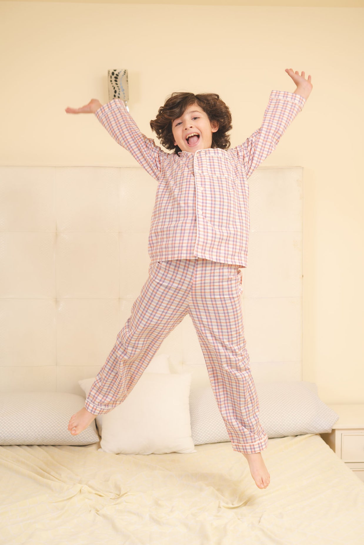 Plaid Cotton Night Suit