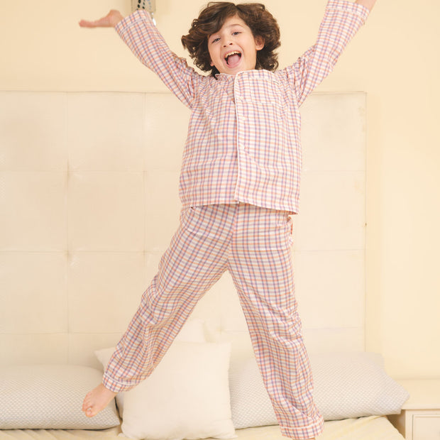 Plaid Cotton Night Suit