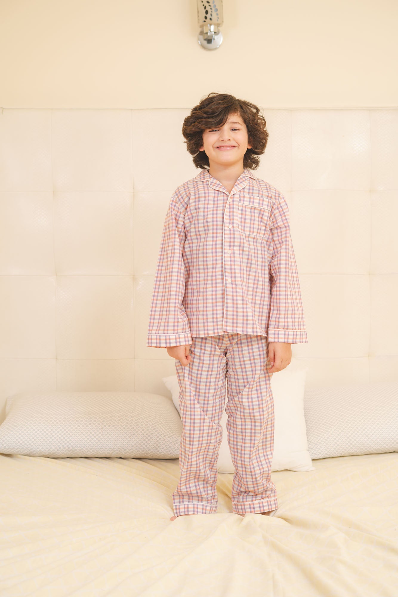 Plaid Cotton Night Suit