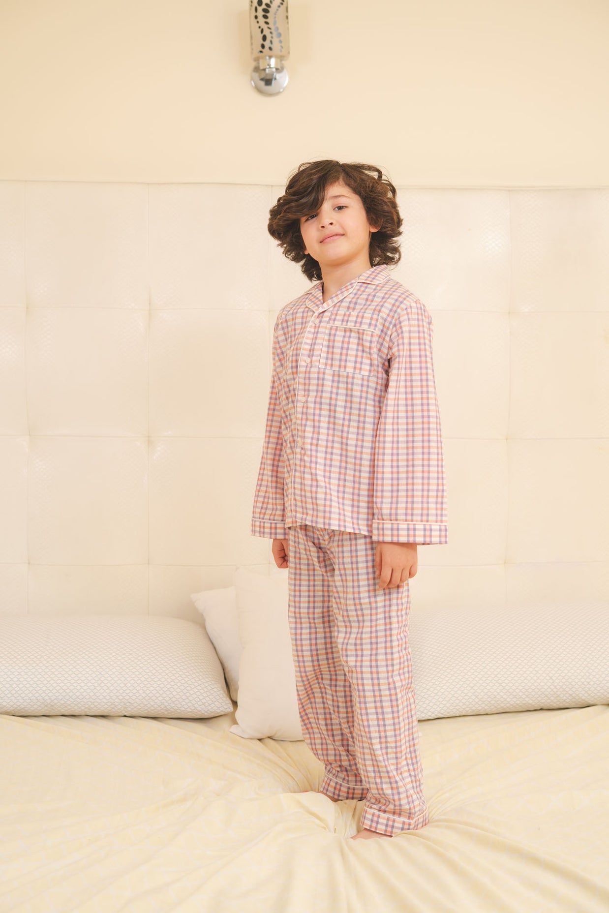 Plaid Cotton Night Suit