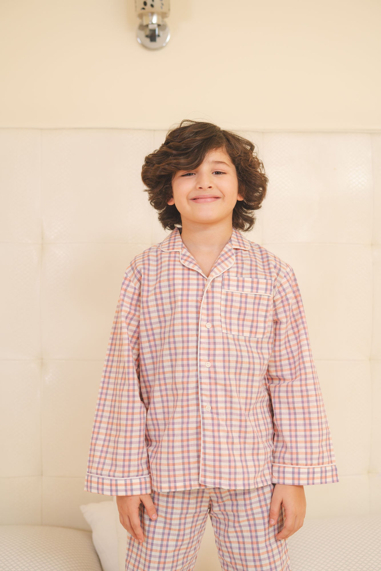 Plaid Cotton Night Suit