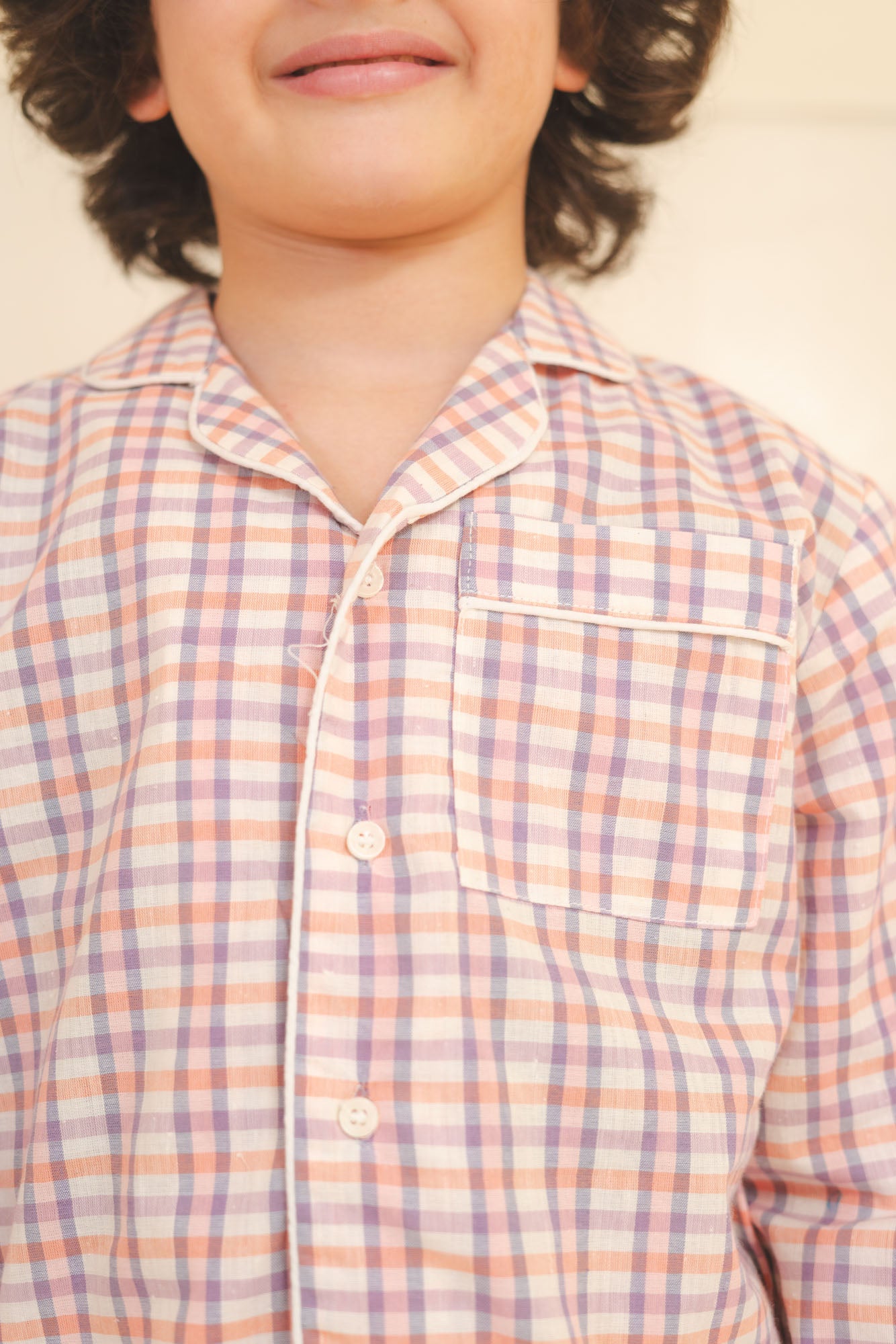 Plaid Cotton Night Suit