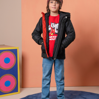 Boys Parka Hooded Zipper Jacket