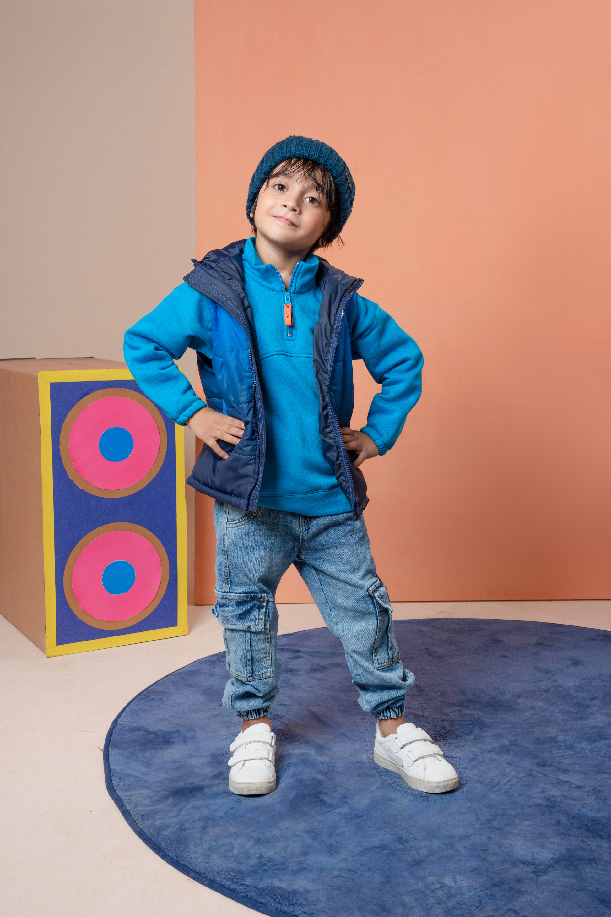 Boys Puffer Hooded Zipper Jacket
