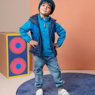 Boys Puffer Hooded Zipper Jacket